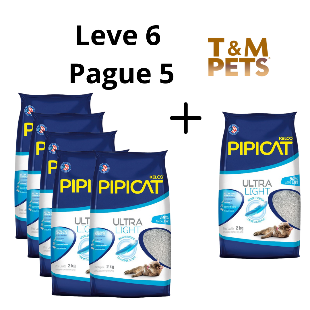 Areia Higiênica PipiCat Ultra Light para Gatos