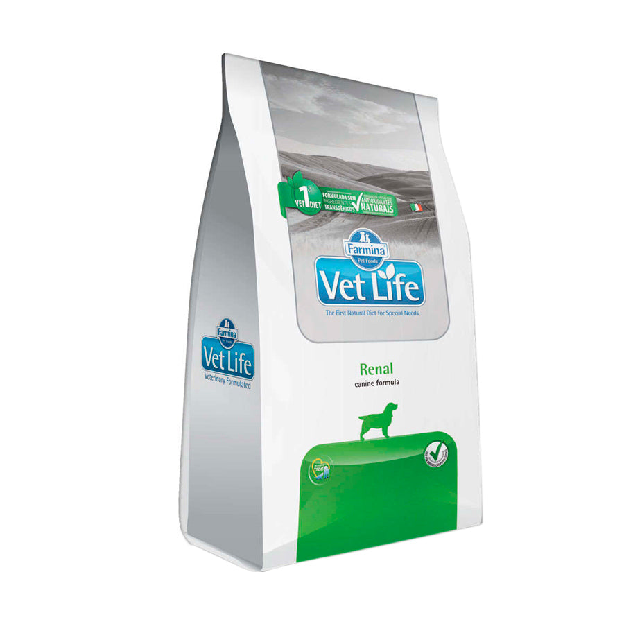 Ração Farmina Vet Life Natural Renal para Cães Adultos com Insuficiência Renal 2kg