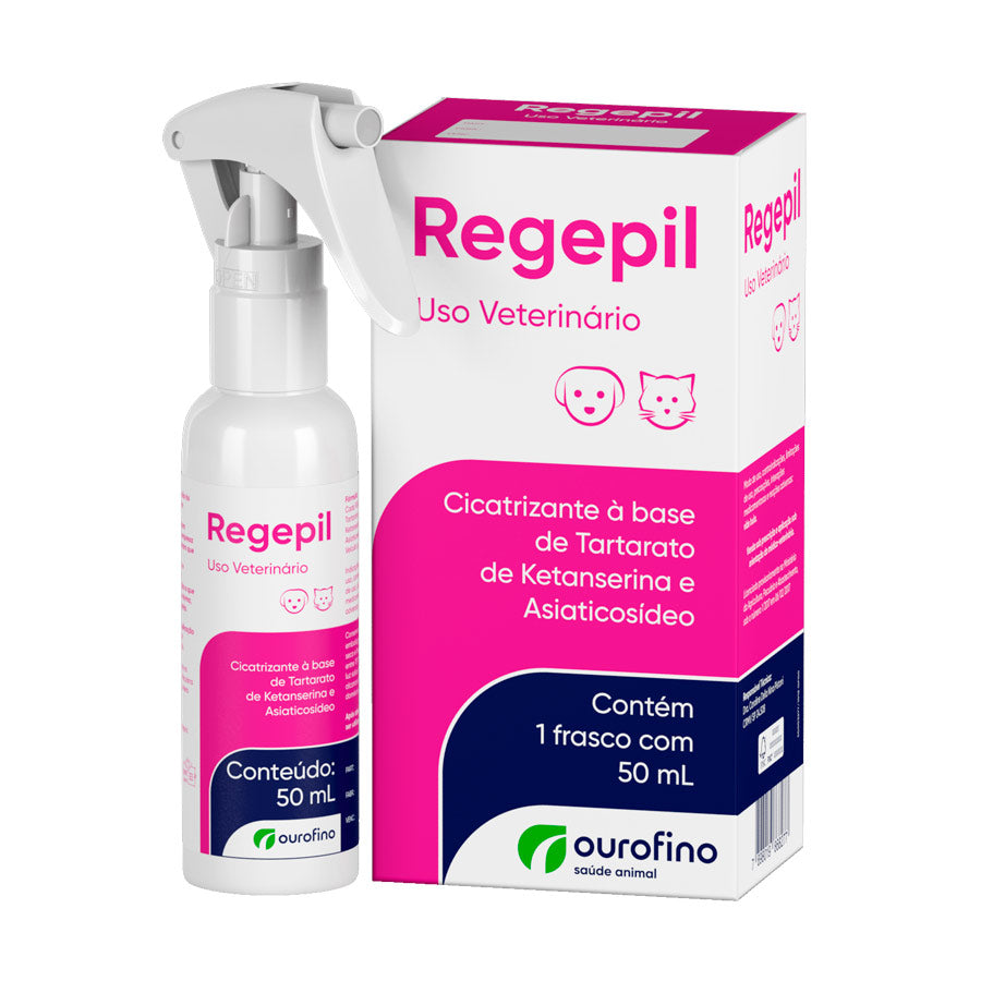 Cicatrizante Regepil para Cães e Gatos Ourofino 50ml