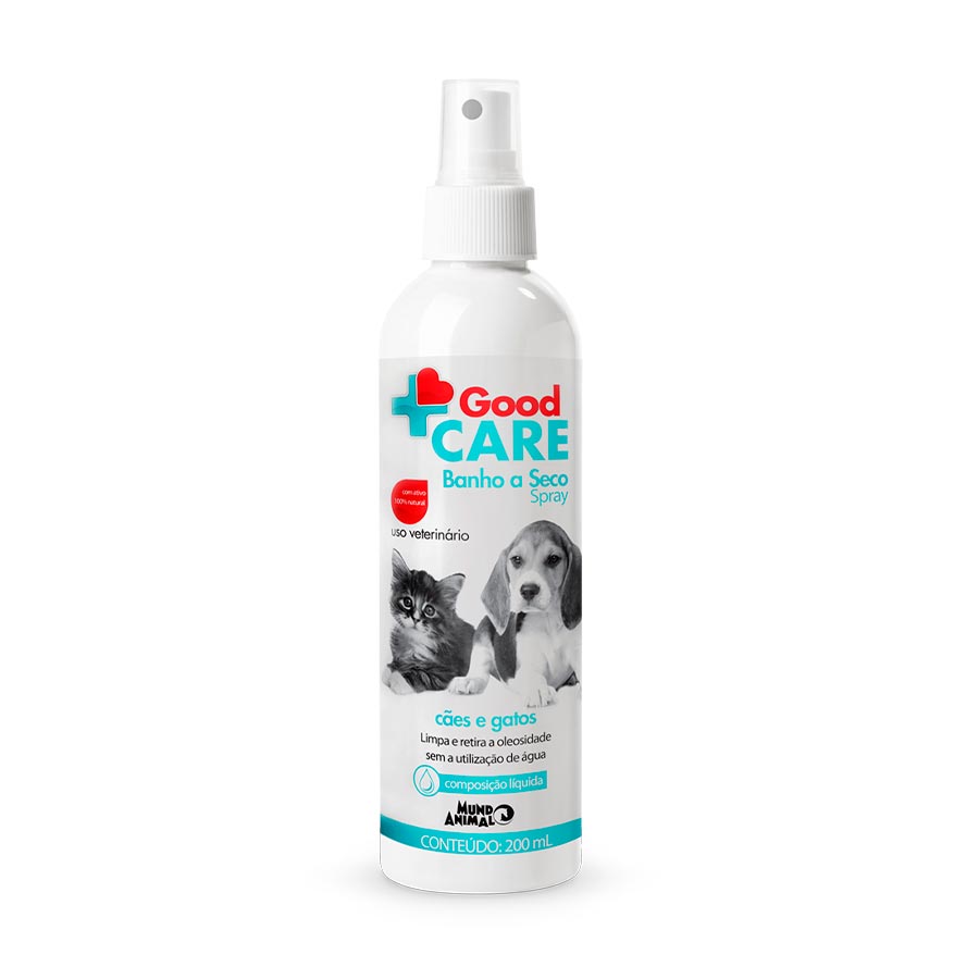 Good Care Banho a Seco Spray Mundo Animal para Cães e Gatos 200 ml