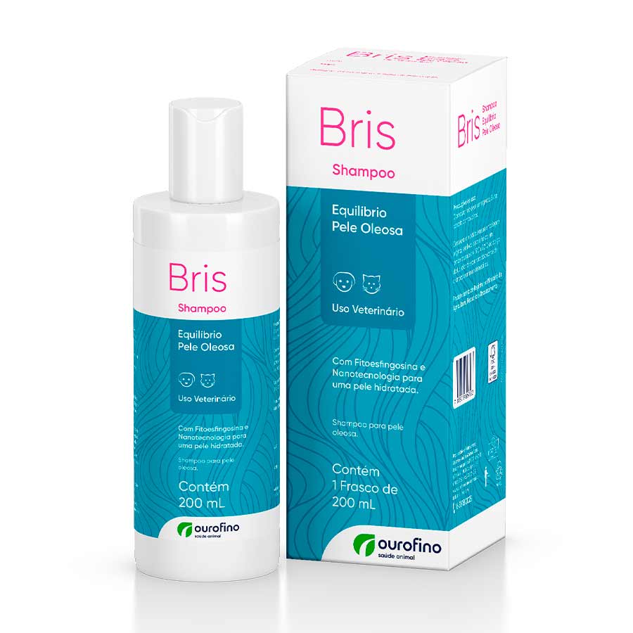 Shampoo Ouro Fino Bris Equilíbrio Pele Oleosa para Cães e Gatos 200 ml