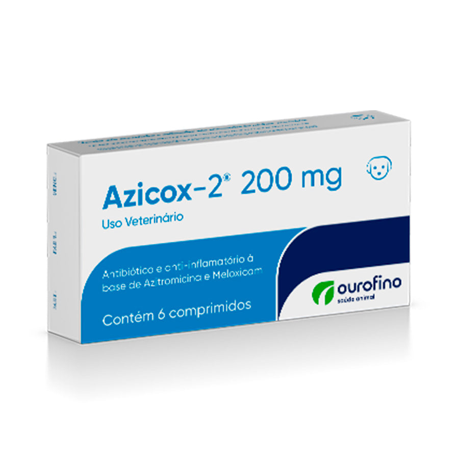 Antibiótico e Anti-inflamatório Ourofino Azicox 2 de 6 Comprimidos