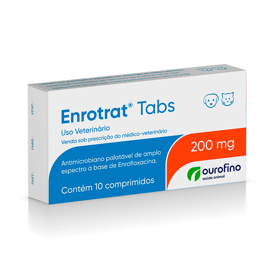 Antibiótico Ourofino Enrotrat Tabs