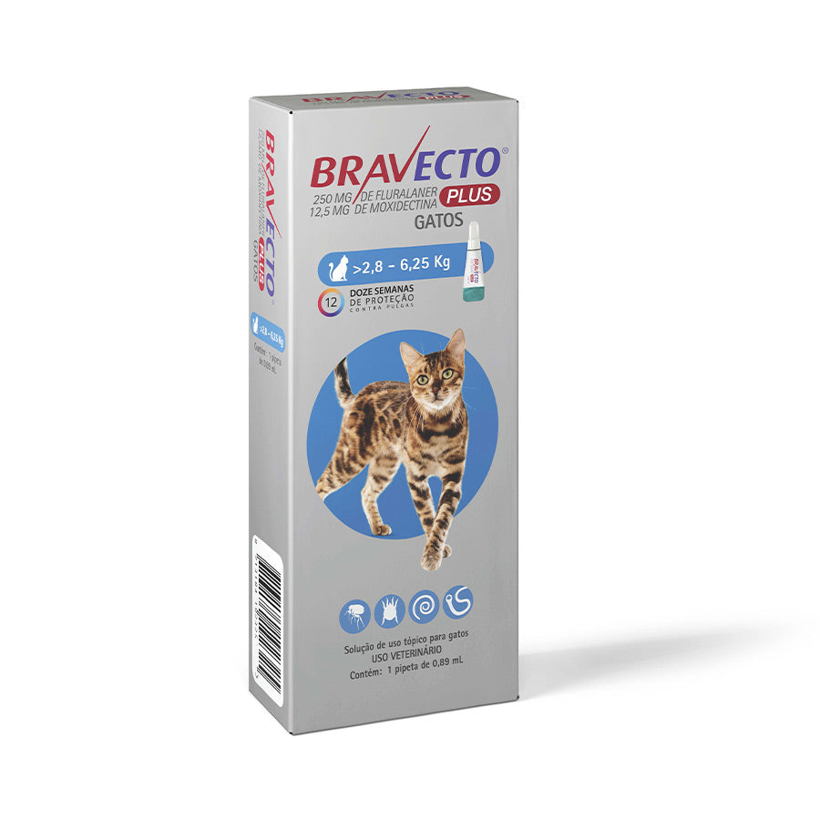 Antipulgas Bravecto Plus para Gatos de 2,8kg a 6,2kg