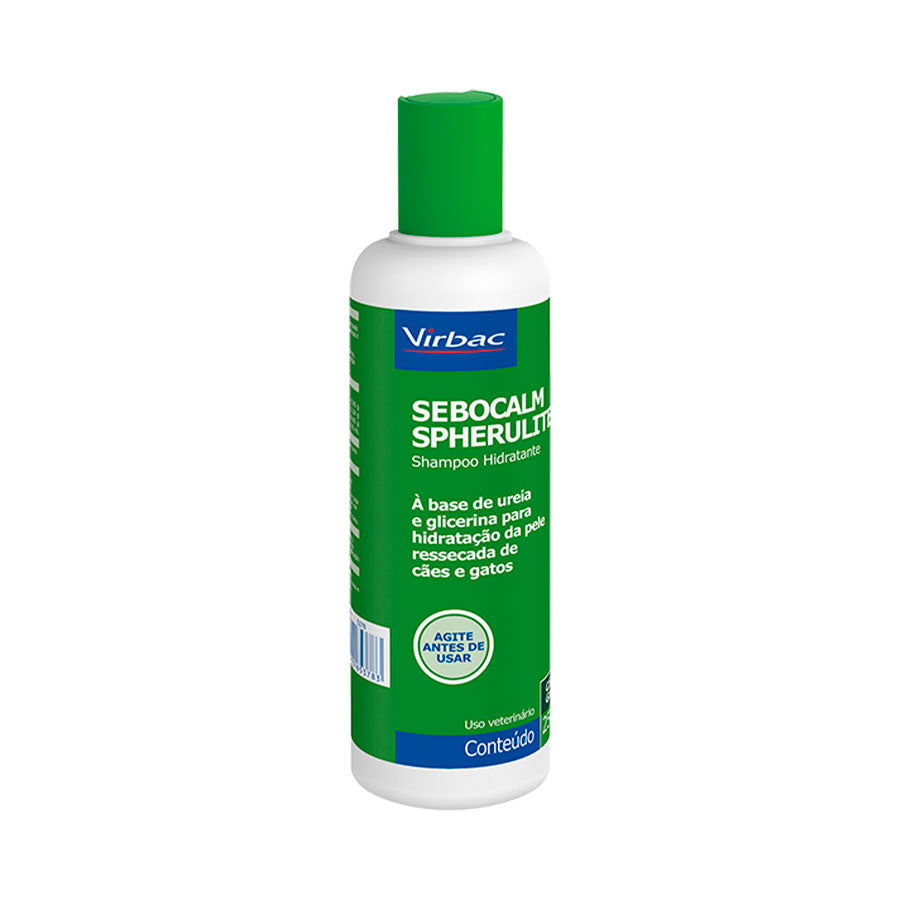 Sebocalm Spherulites Shampoo Hidratante Virbac para Cães e Gatos 250 ml
