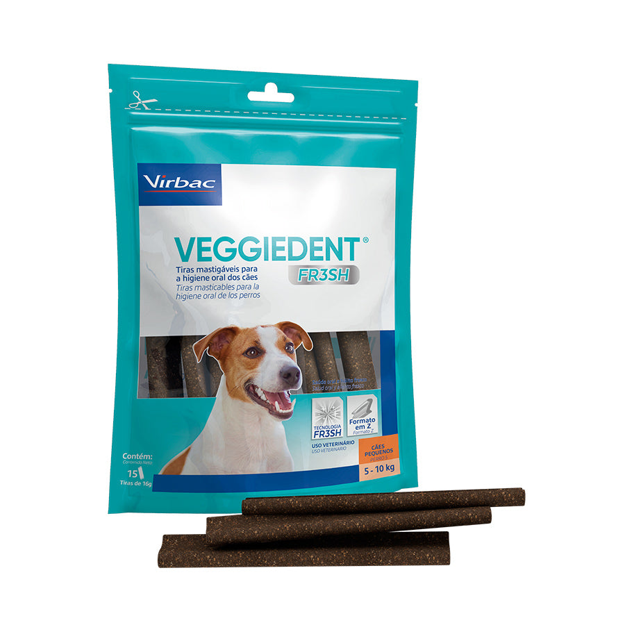 Veggiedent Fr3sh Tiras Mastigáveis Virbac para Cães de 5 a 10 kg