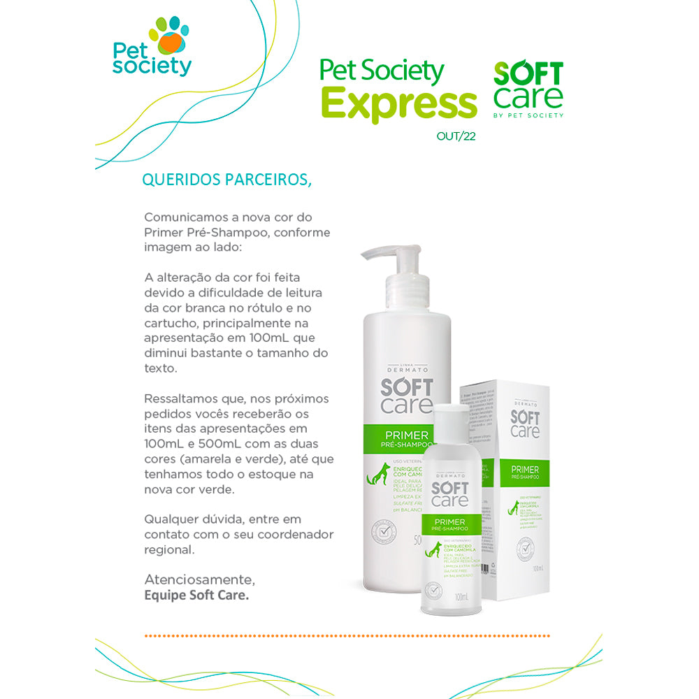 Pré-Shampoo Soft Care Primer para Cães e Gatos