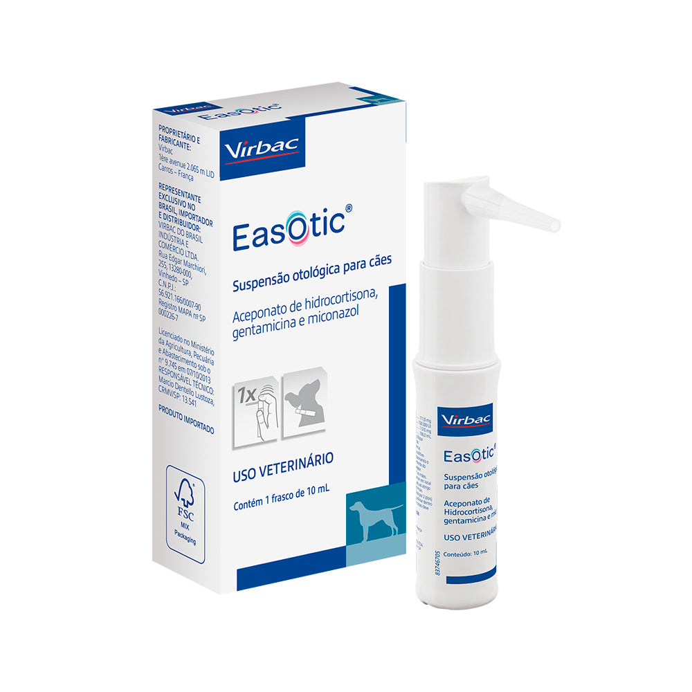 EasOtic Suspensão Otológica Virbac para Cães 10 ml