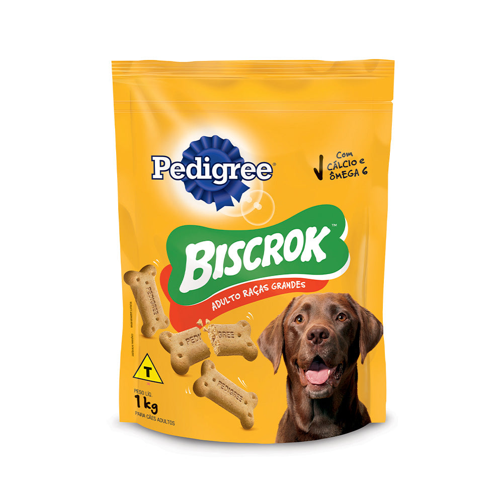 Biscoito Pedigree Biscrok Maxi para Cães Adultos de Raças Grandes