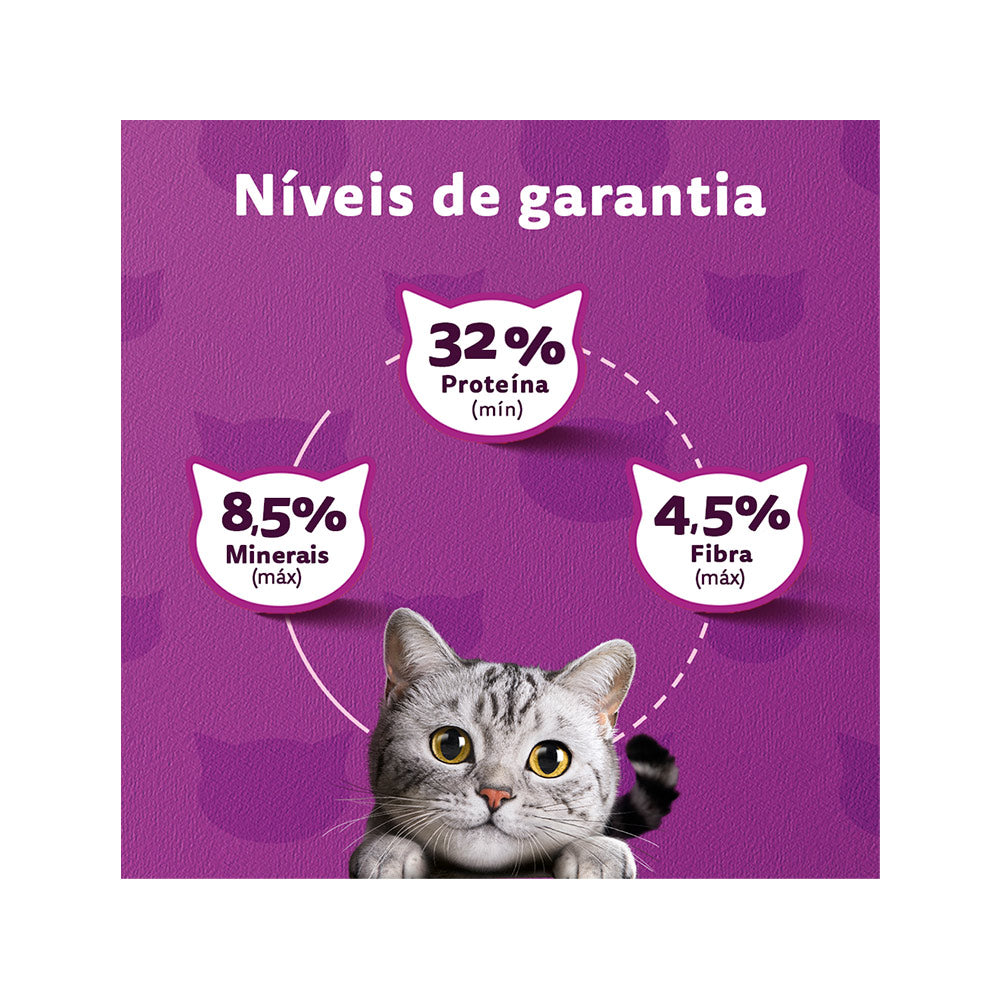 Ração Whiskas para Gatos Adultos Castrados Sabor Carne