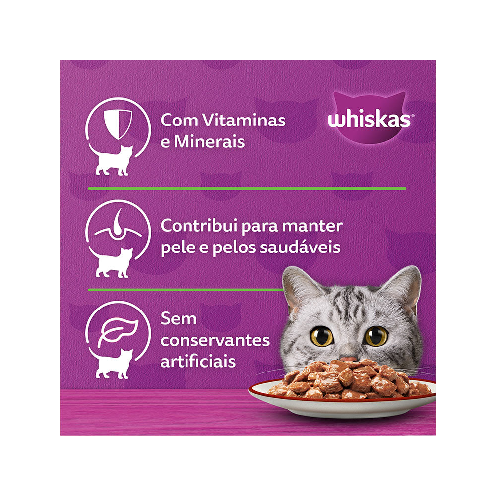 Ração Úmida Whiskas Sachê para Gatos Adultos