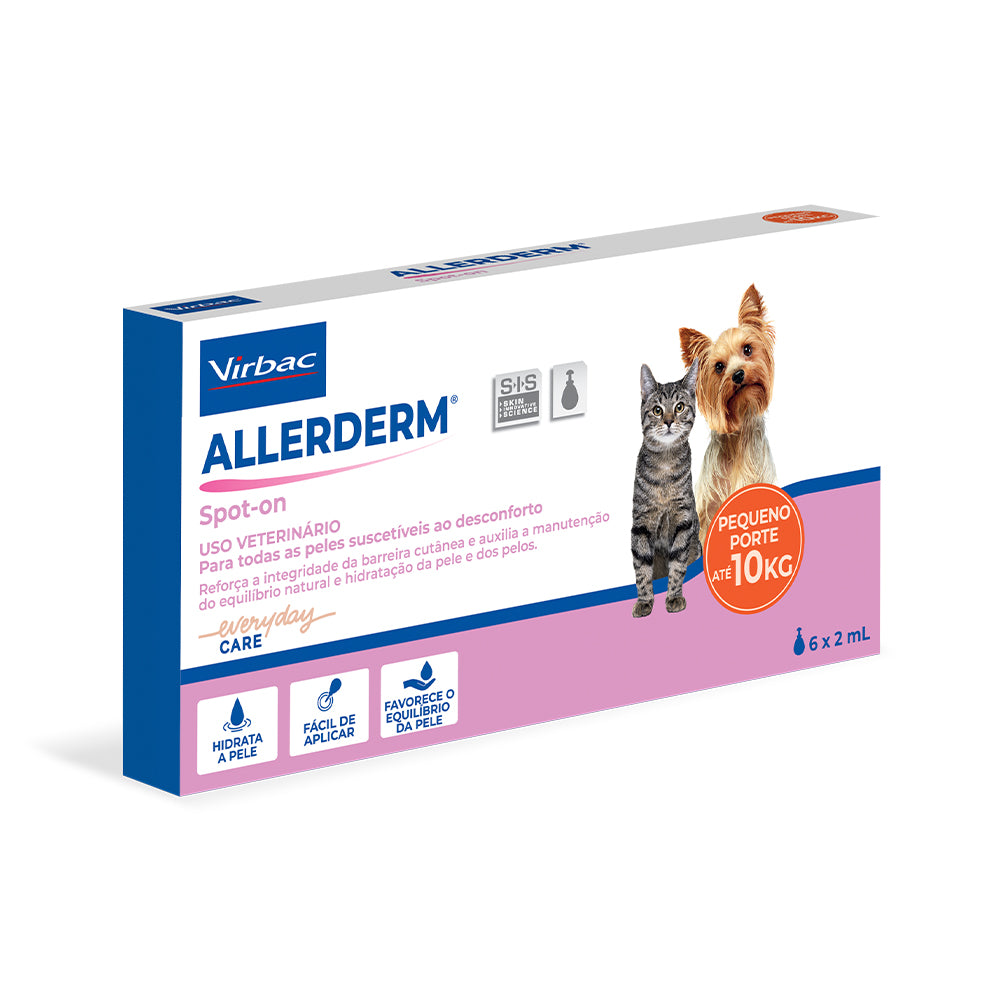 Hidratante Allerderm Spot On Sis Virbac para Cães e Gatos