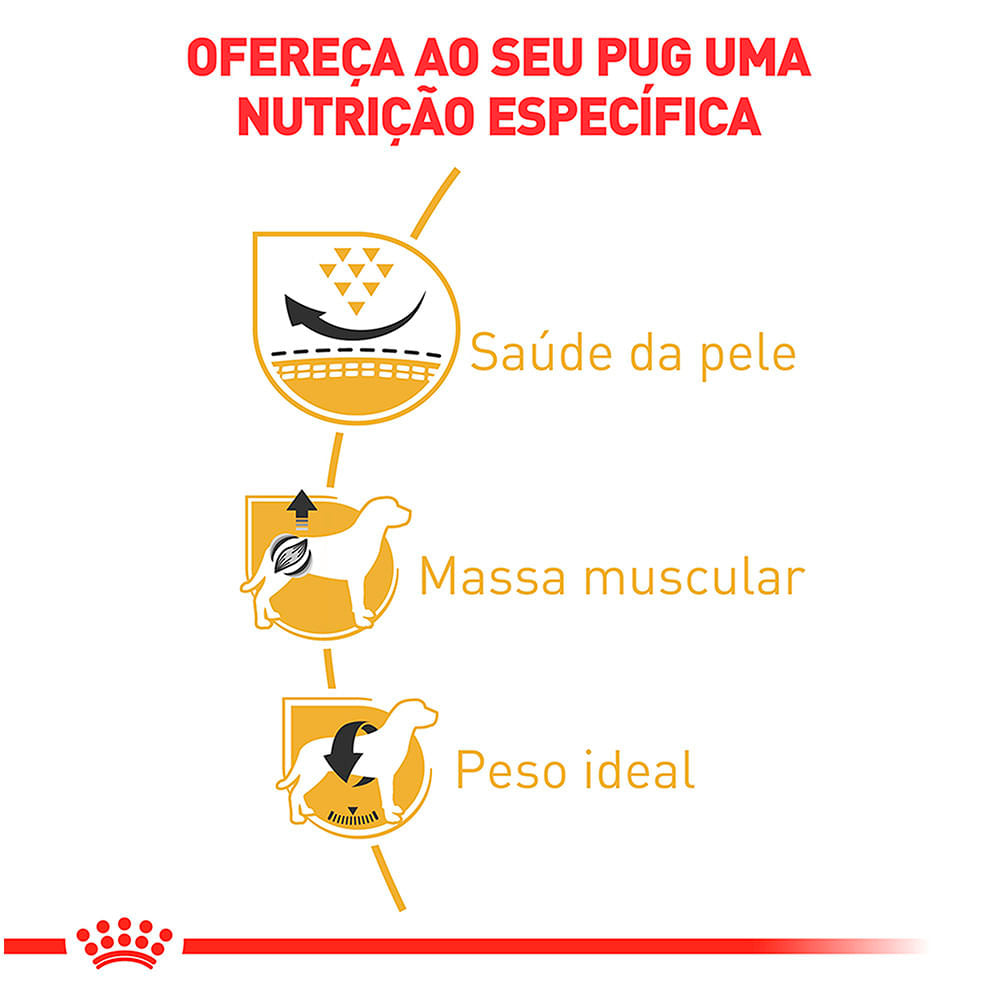 Ração Royal Canin para Cães Adultos da Raça Pug
