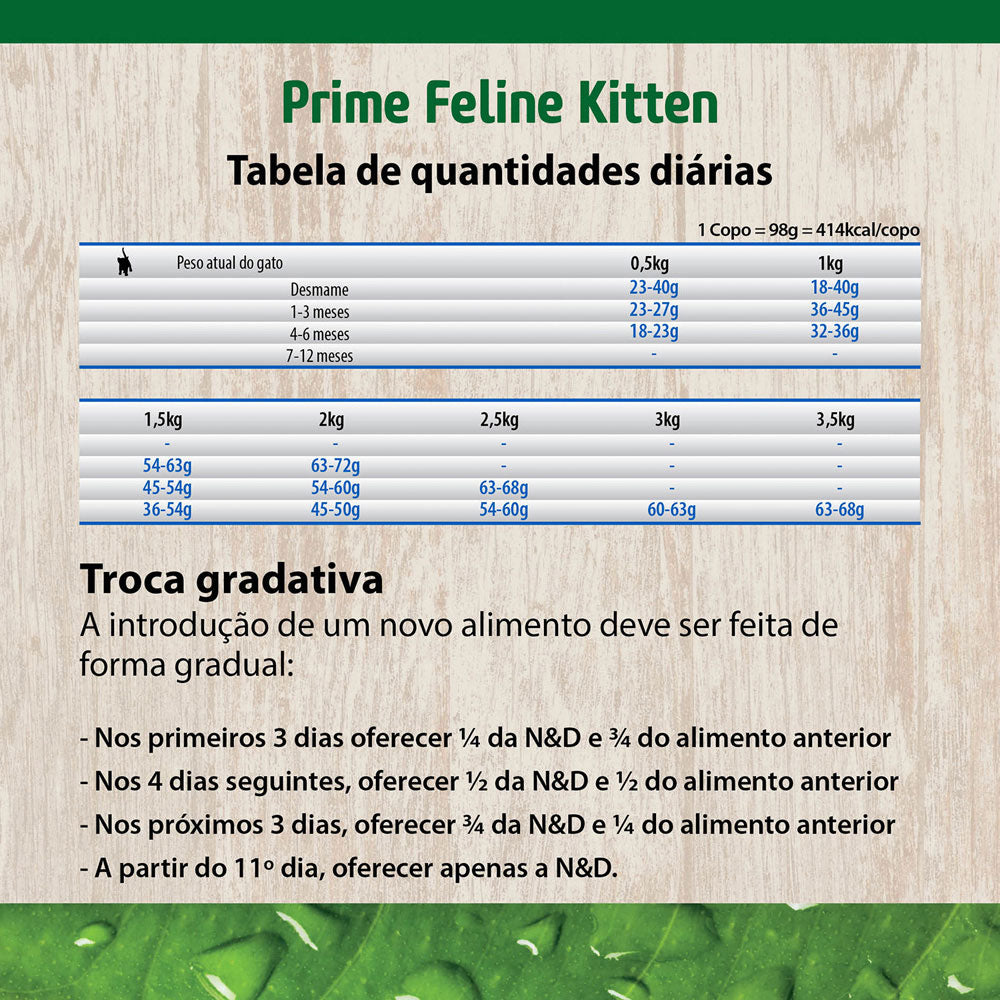 Ração Farmina N&D Prime Gatos Filhotes Frango e Romã