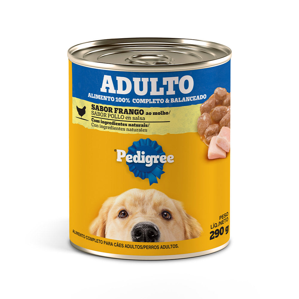 Ração Úmida Pedigree Lata para Cães Adultos 290g
