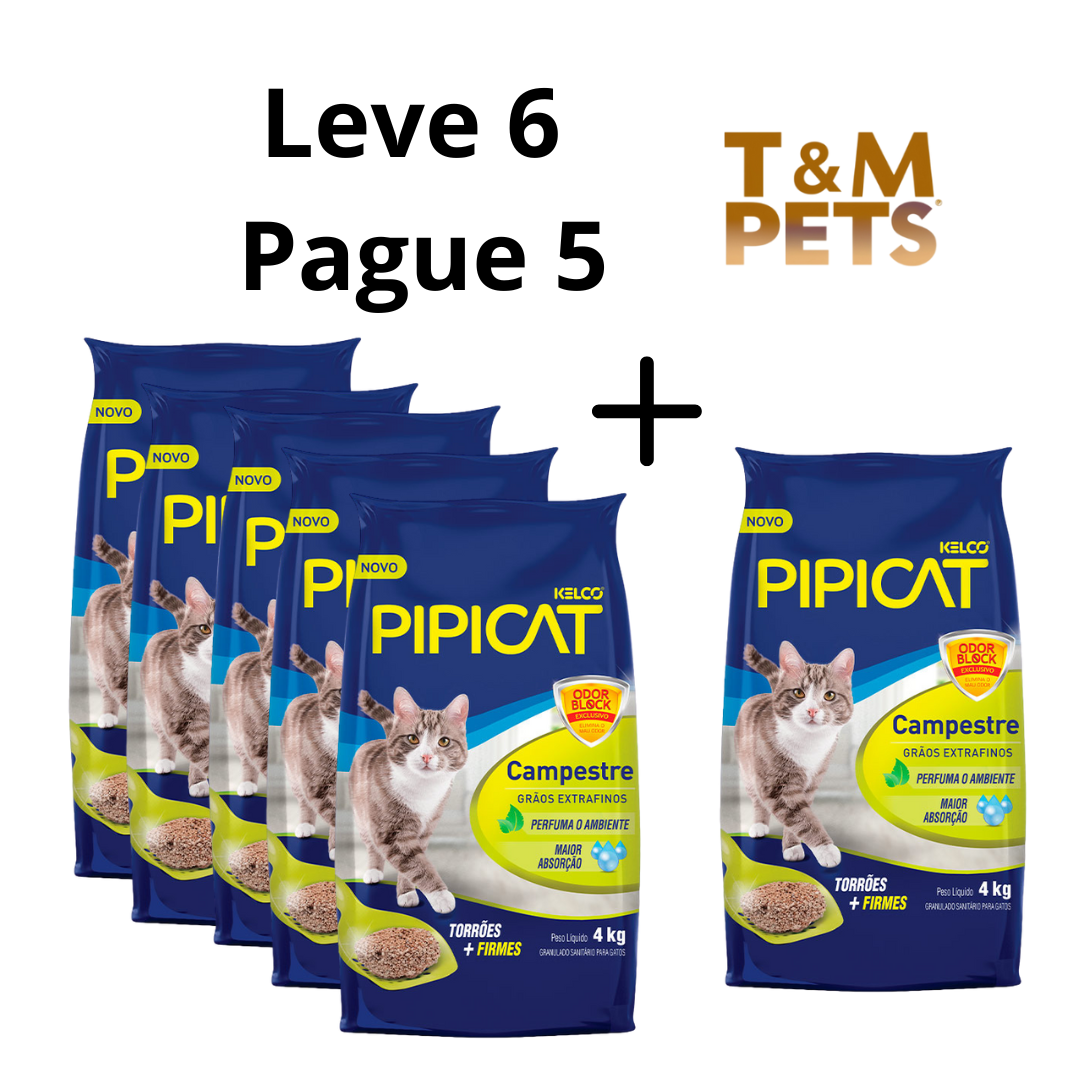 Pipicat Campestre Areia Higiênica para Gatos