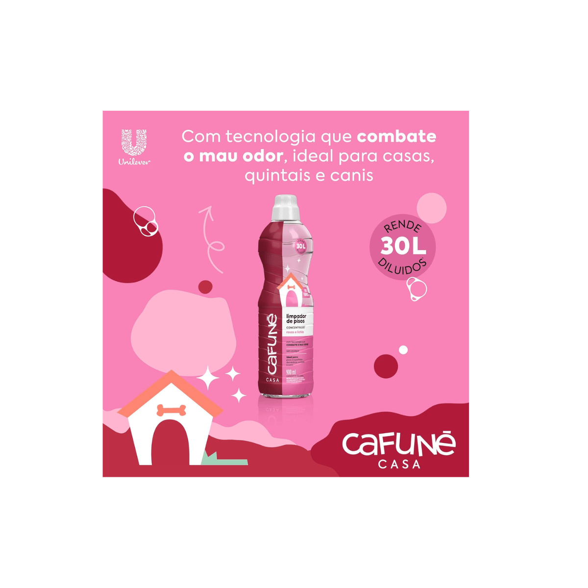 Limpador de Pisos Cafuné Rosas e Lichia