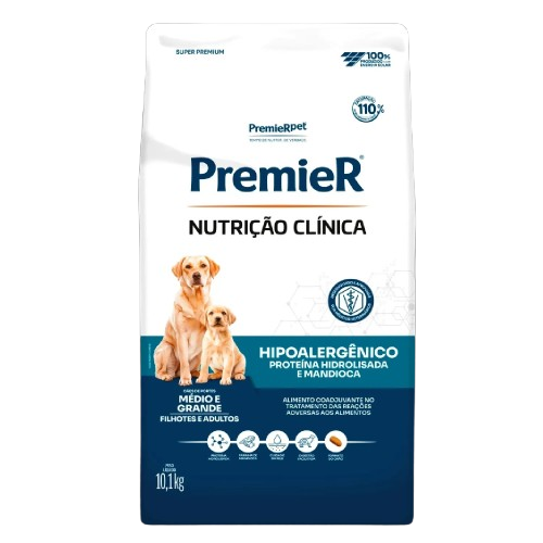 Ração Premier Nutrição Clínica Hipoalergênico Cães Médio e Grande Porte 10,1 kg