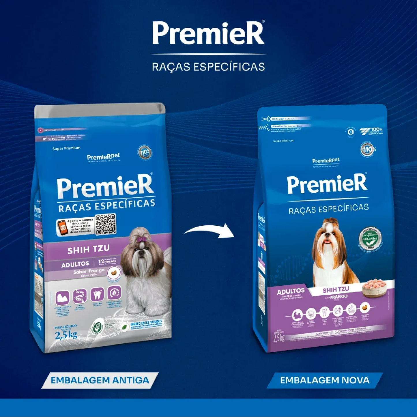 Ração Premier para Cães Adultos Shih Tzu sabor Salmão