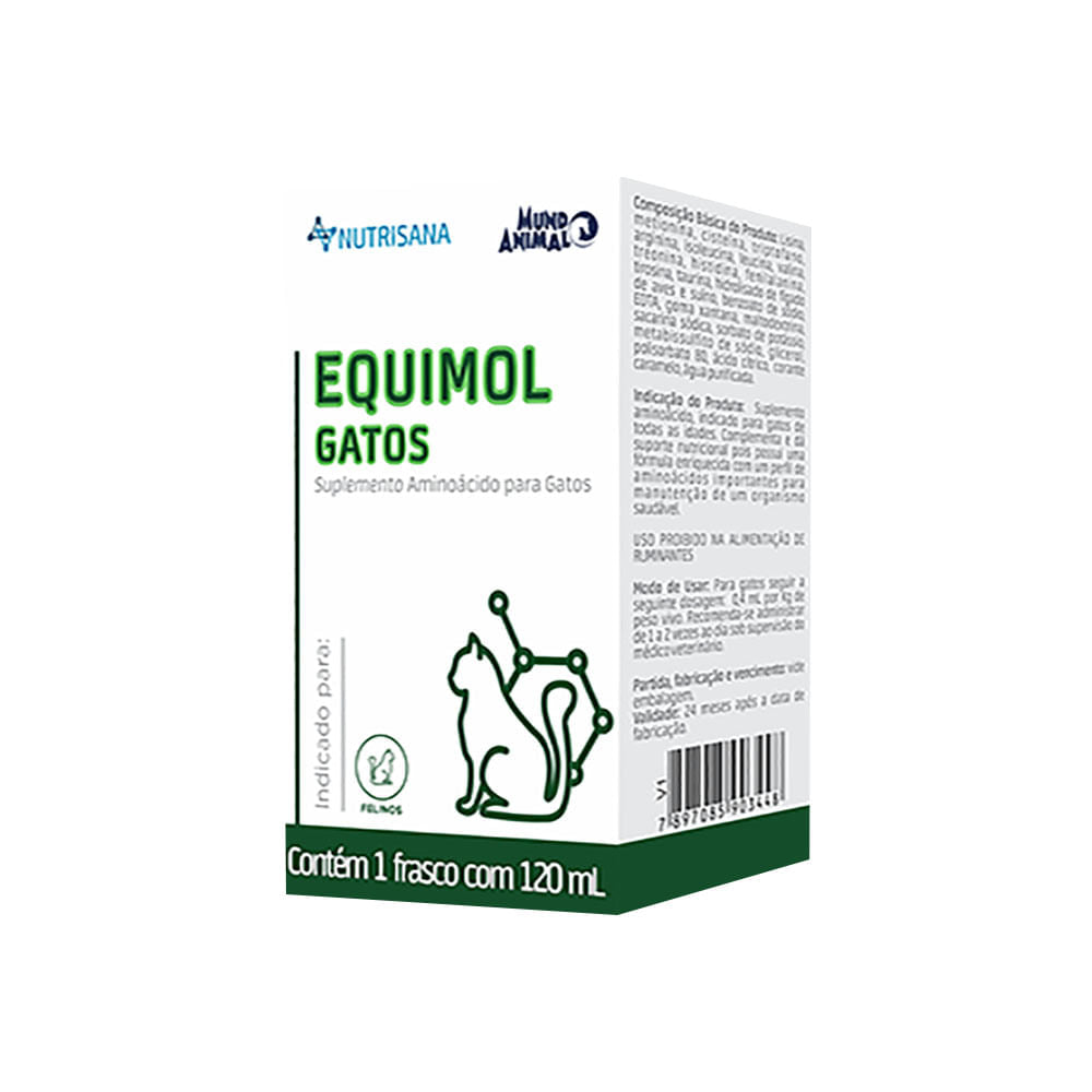 Suplemento Nutrisana Equimol Mundo Animal para Gatos