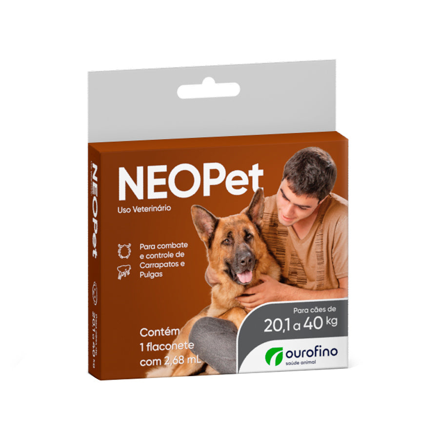 Antipulgas e Carrapatos Neopet Ourofino para Cães de 20,1Kg a 40Kg
