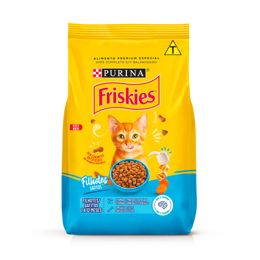Ração Seca Friskies Nestlé Purina Frango, Leite e Cenoura para Gatos Filhotes 500 g