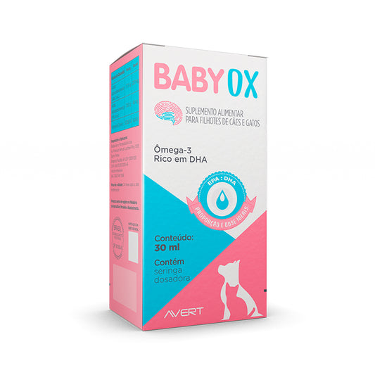 Suplemento Avert BabyOx para Cães e Gatos Filhotes 30ml