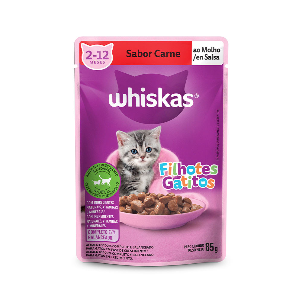Ração Úmida Whiskas Sachê para Gatos Filhotes