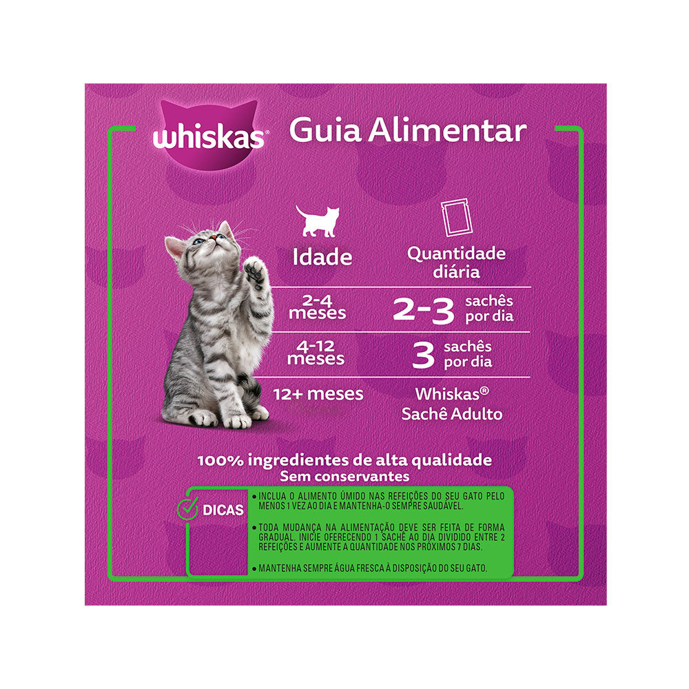 Ração Úmida Whiskas Sachê para Gatos Filhotes
