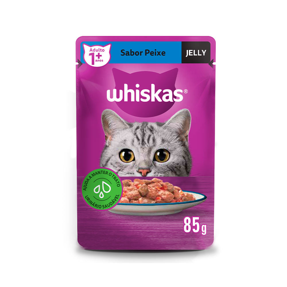 Ração Úmida Whiskas Sachê Jelly para Gatos Adultos - 85g
