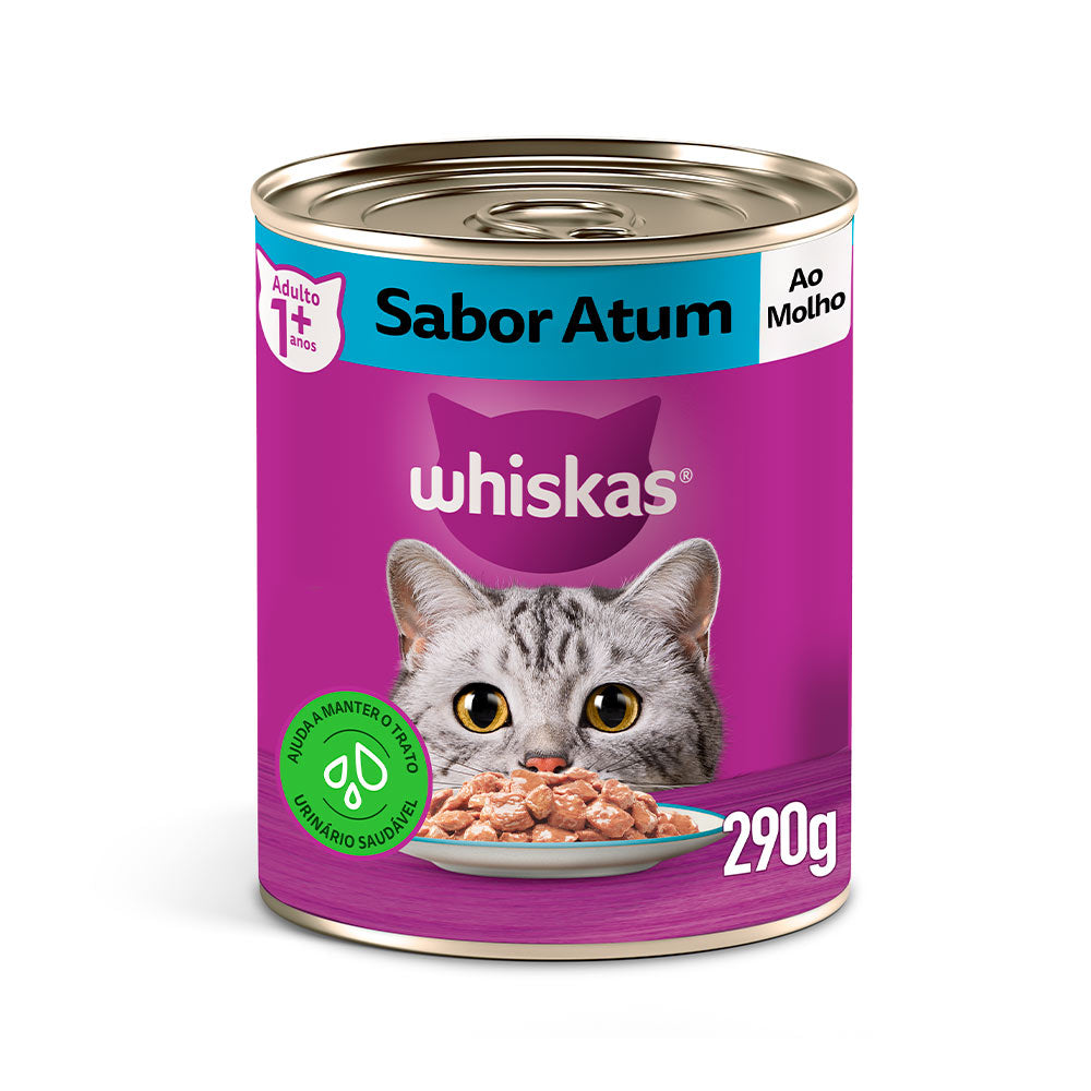 Ração Úmida Whiskas Lata para Gatos Adultos - 290g