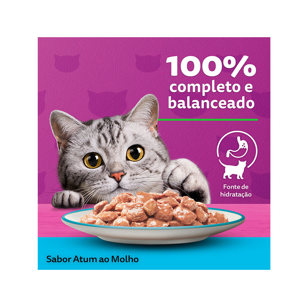 Ração Úmida Whiskas Lata para Gatos Adultos - 290g