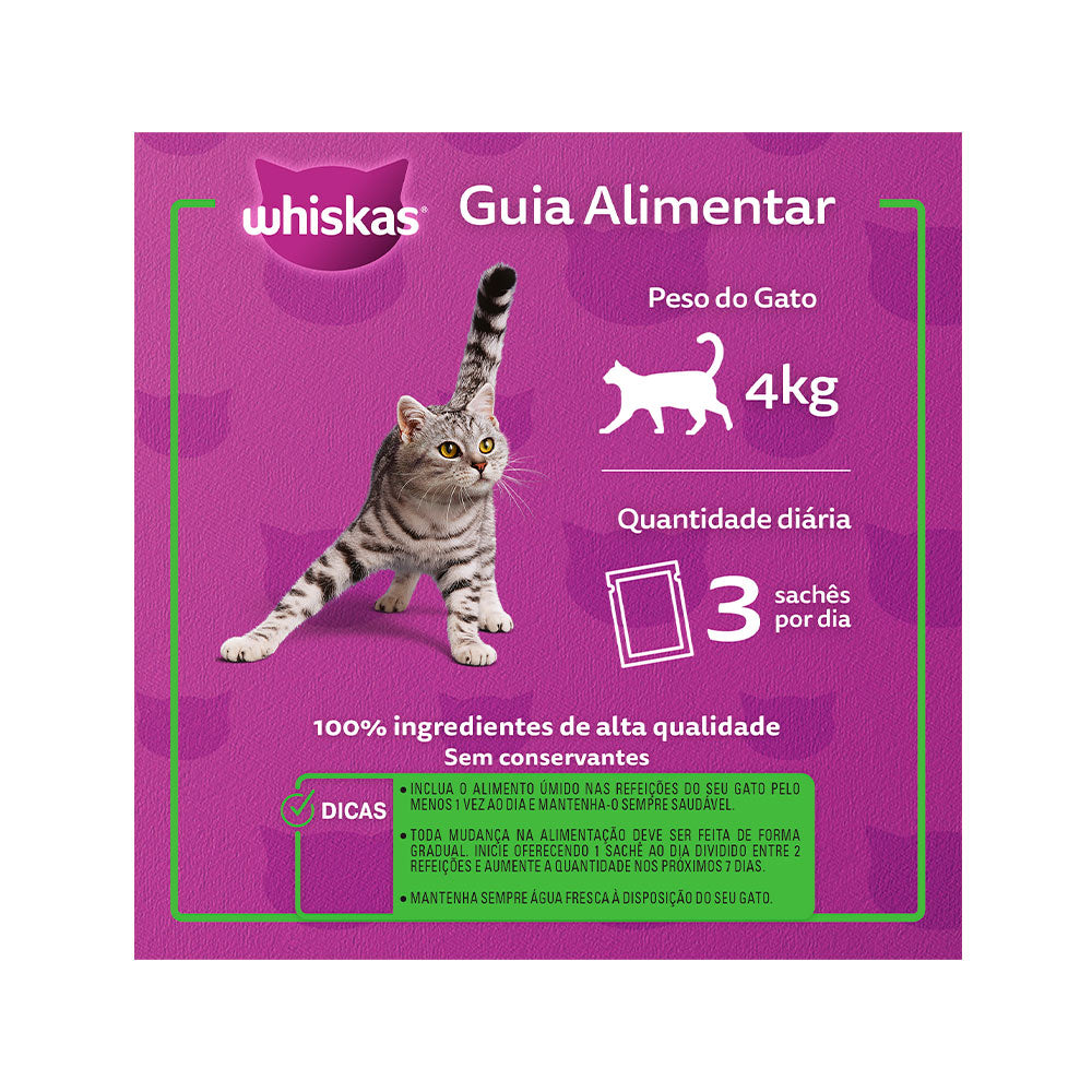 Ração Úmida Whiskas Lata para Gatos Adultos - 290g