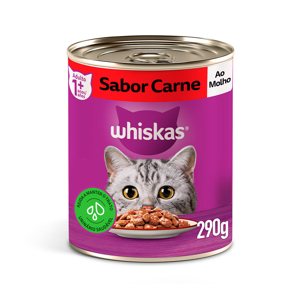 Ração Úmida Whiskas Lata para Gatos Adultos - 290g
