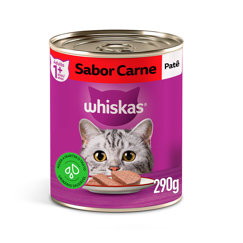 Ração Úmida Whiskas Lata para Gatos Adultos - 290g