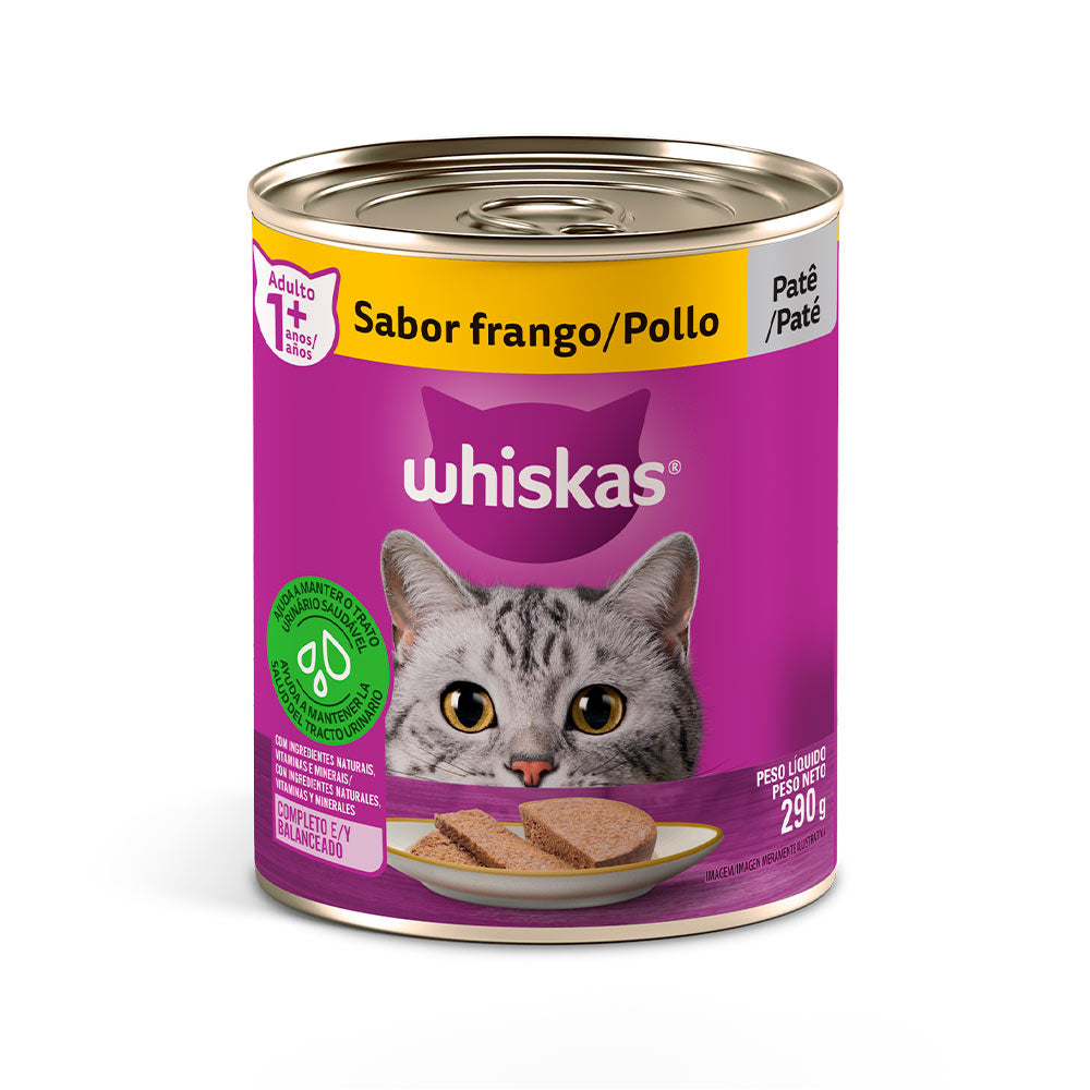 Ração Úmida Whiskas Lata para Gatos Adultos - 290g
