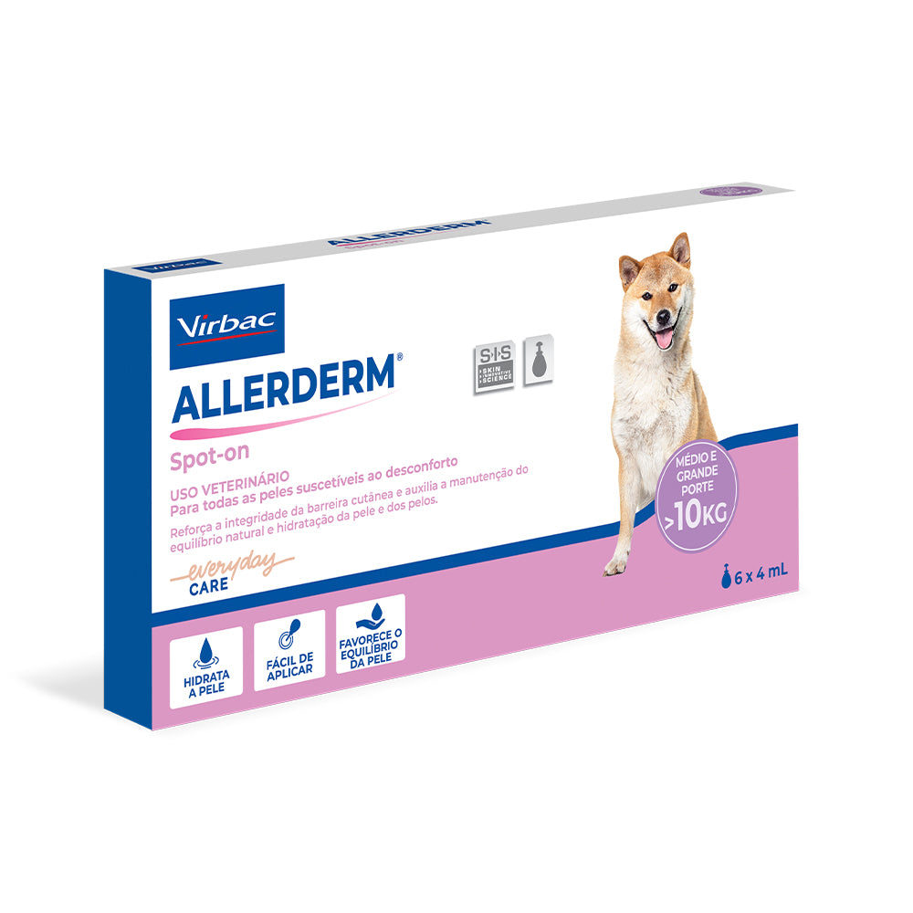 Hidratante Allerderm Spot On Sis Virbac para Cães e Gatos