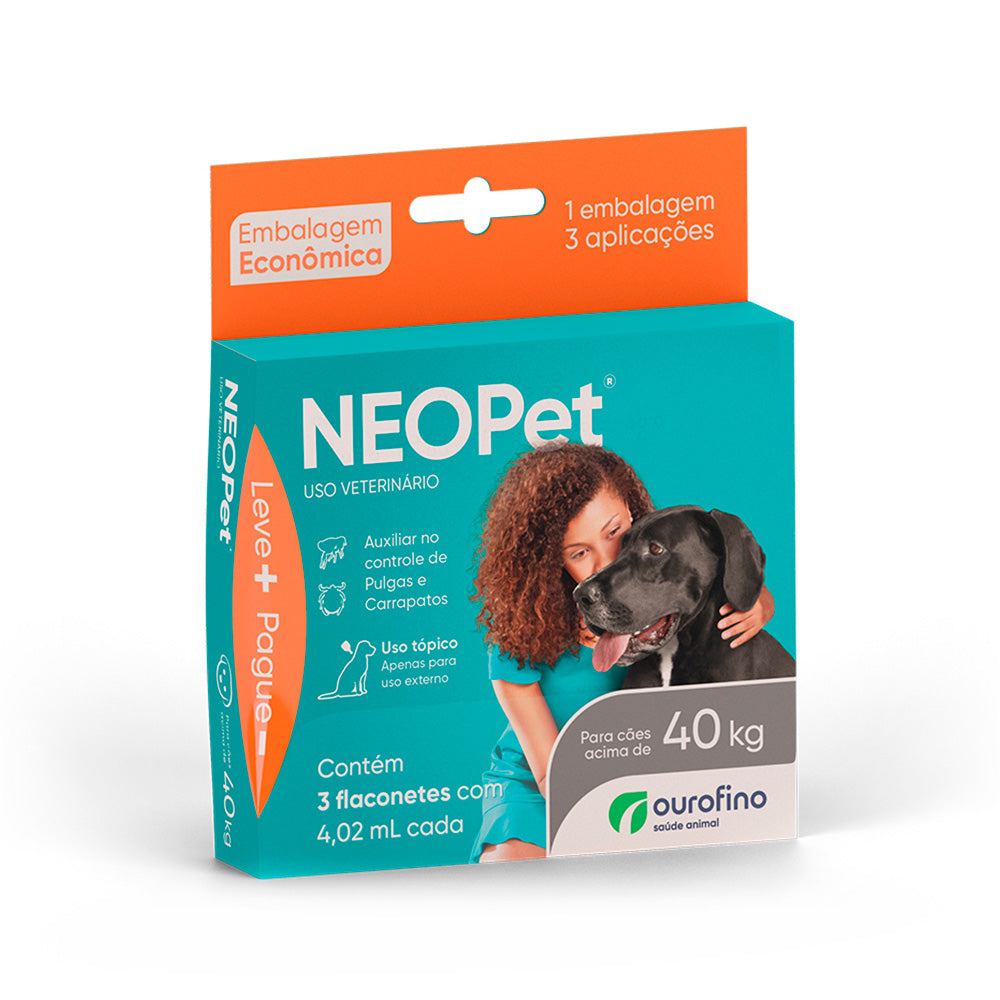 Antipulgas e Carrapatos Neopet Ourofino para Cães Acima de 40Kg