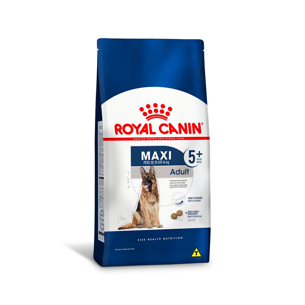 Ração Seca Royal Canin Maxi Adult 5+ para Cães Adultos de Porte Grande com 5 Anos ou mais