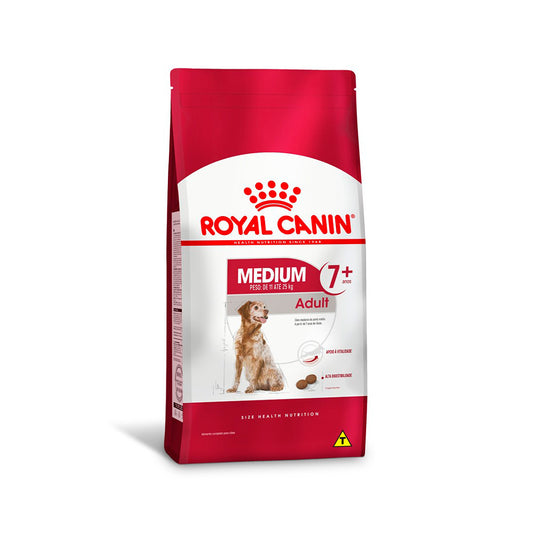 Ração Seca Royal Canin Medium Adult 7+ para Cães Adultos de Porte Médio com 7 Anos ou mais