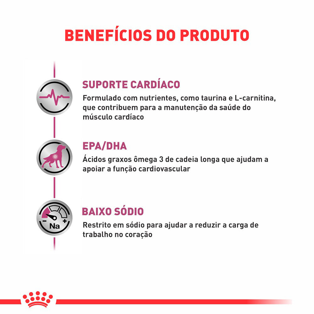 Ração Seca Royal Canin Veterinary Diet Cardiac para Cães Adultos com Insuficiência Cardíaca Crônica