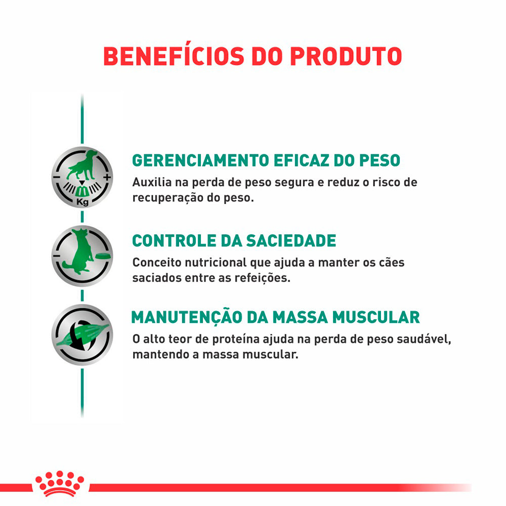 Ração Seca Royal Canin Veterinary Diet Satiety Support para Cães Adultos com Excesso de Peso