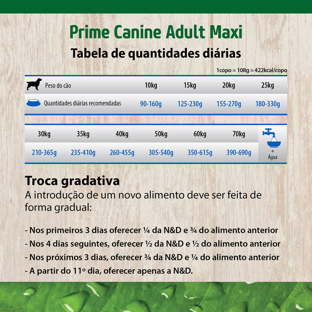 Ração Farmina N&D Prime para Cães Adultos de Raças Grandes Sabor Frango e Romã