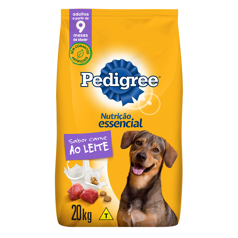 Ração Pedigree Nutrição Essencial Carne ao Leite para Cães Adultos