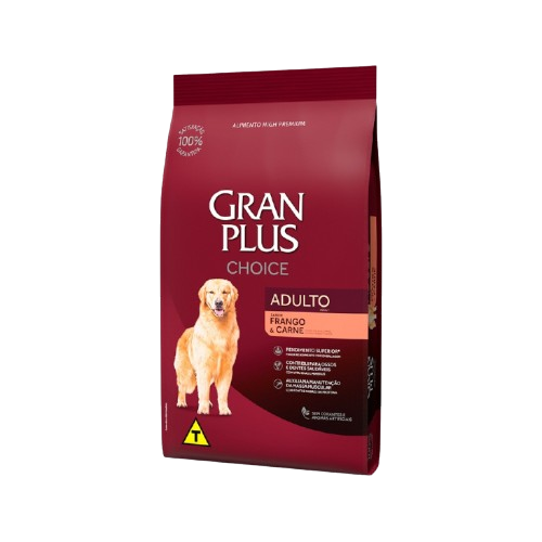 Ração GranPlus Choice Frango e Carne para Cães Adultos