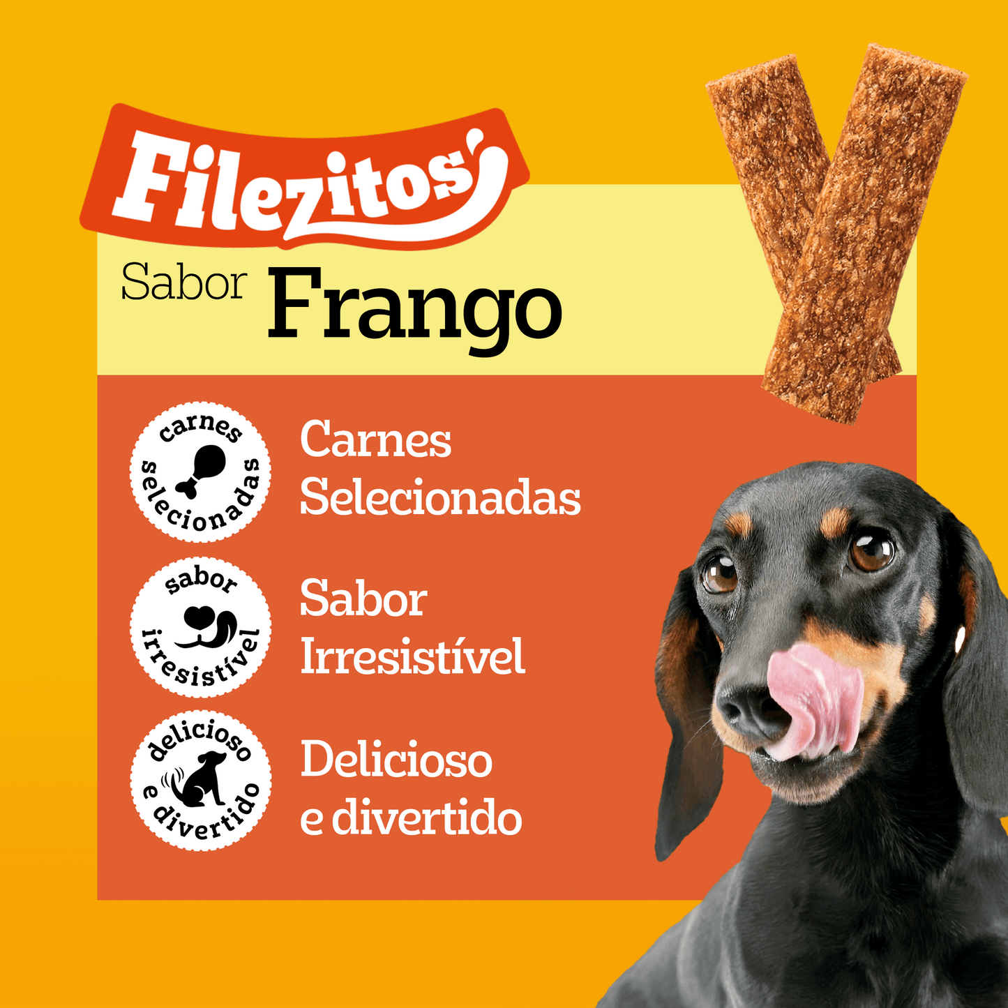 Petisco Pedigree Filezitos Bifinho Frango para Cães Adultos 60g