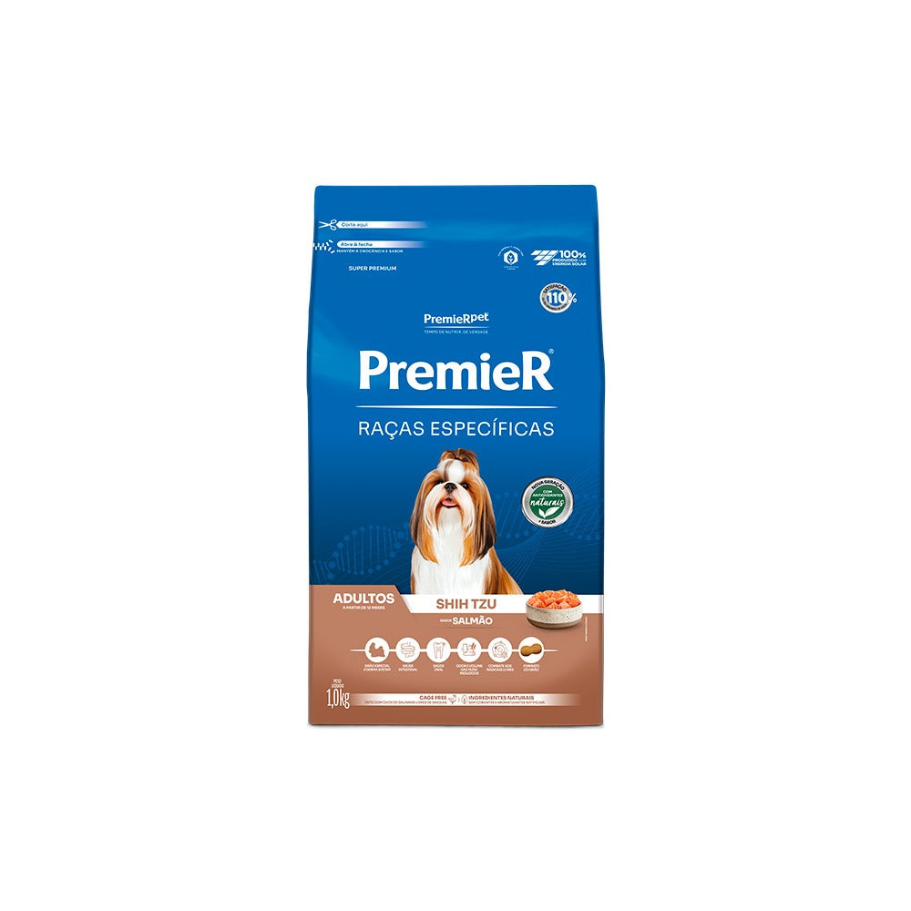 Ração Premier para Cães Adultos Shih Tzu sabor Salmão