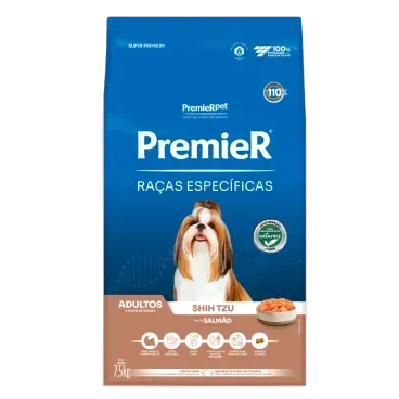 Ração Premier para Cães Adultos Shih Tzu sabor Salmão