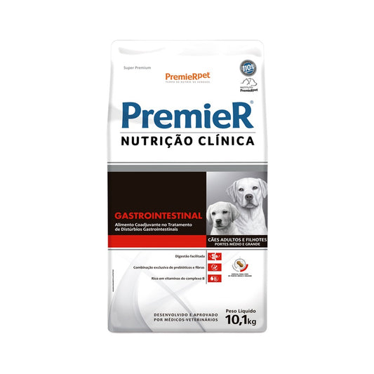 Ração Premier Nutrição Clínica Gastrointestinal para Cães de Médio e Grande Porte