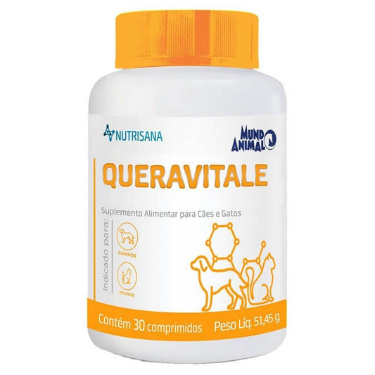 Suplemento Nutrisana Queravitale Mundo Animal para Cães 30 Comprimidos